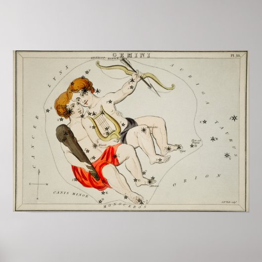  constellatie illustratie poster (Voorkant)