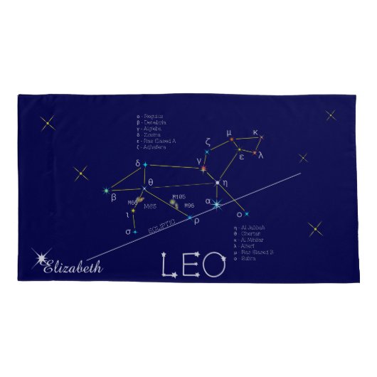 Constellatie LEO uniek, elegant Kussensloop (Achterkant)