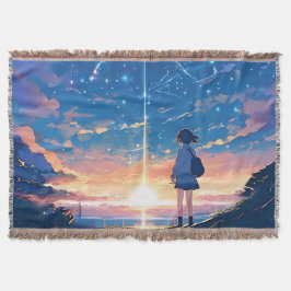 Constellatie met vallende sterren deken