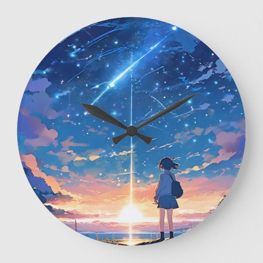 Constellatie met vallende sterren grote klok (Voorkant)