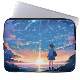 Constellatie met vallende sterren laptop sleeve