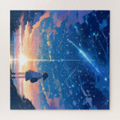 Constellatie met vallende sterren legpuzzel (Horizontaal)
