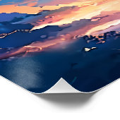 Constellatie met vallende sterren perfect poster (Hoek)