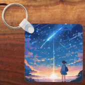 Constellatie met vallende sterren sleutelhanger (Voorkant)