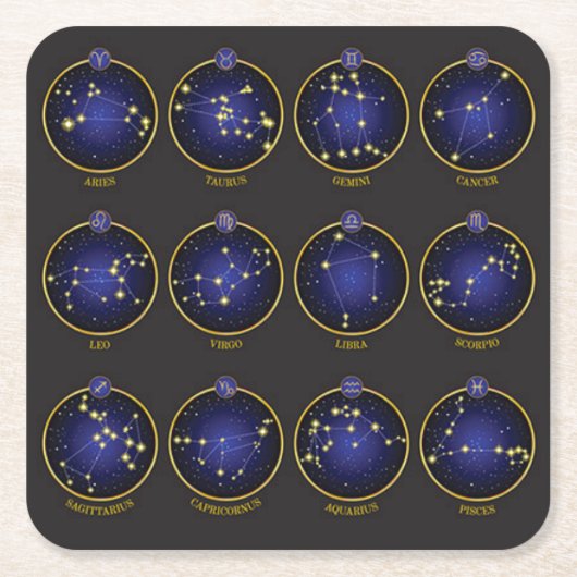 Constellatie-Onderzetters Kartonnen Onderzetters (Voorkant)