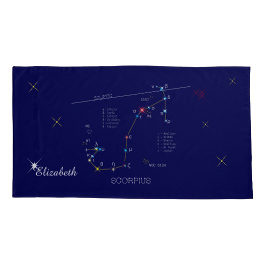 Constellatie SCORPIUS uniek, indrukwekkend Kussensloop (Achterkant)