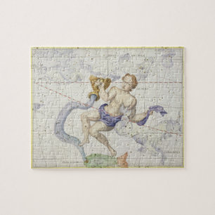 Constellatie van Aquarius, bord 9 van "Atlas Coe. Legpuzzel