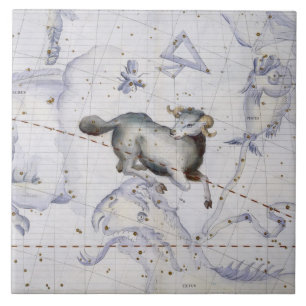 Constellatie van Aries, bord 4 van de "Atlas Coele Tegeltje