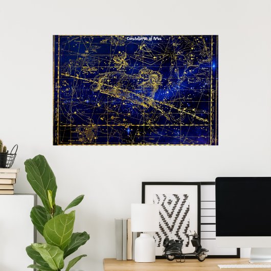 Constellatie van Aries Poster (Thuiskantoor)