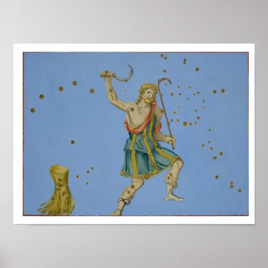 Constellatie van Bootes uit 'Uranometria' door Joh Poster (Voorkant)