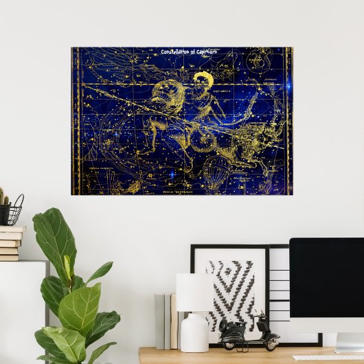 Constellatie van Capricorn Poster (Thuiskantoor)