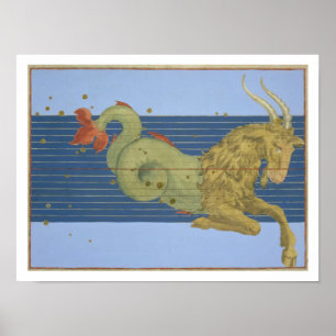 Constellatie van Capricorn uit "Uranometria" door Poster