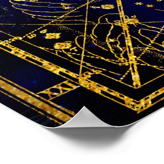 Constellatie van de draak poster (Hoek)