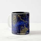 Constellatie van de hagedis tweekleurige koffiemok (Voorkant links)