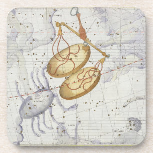 Constellatie van de Libra, bord 7 van 'Atlas Coele Onderzetter