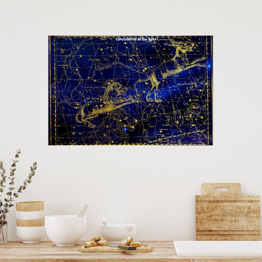 Constellatie van de Lynx Poster (Keuken)