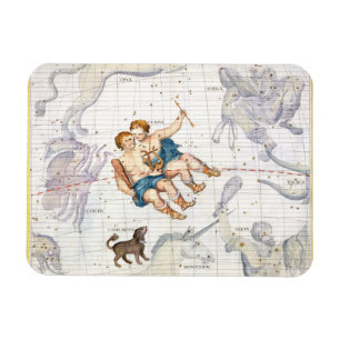 Constellatie van Gemini met Canis Minor, bord 13 Magneet