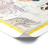Constellatie van Gemini met Canis Minor, bord 13 Poster (Hoek)
