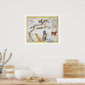 Constellatie van Monoceros met Canis Major en Mi Poster (Keuken)