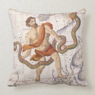 Constellatie van Ophiucus en Serpens, bord 22 fr Kussen