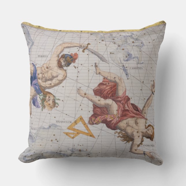 Constellatie van Perseus en Andromeda uit Atla Kussen (Voorkant)