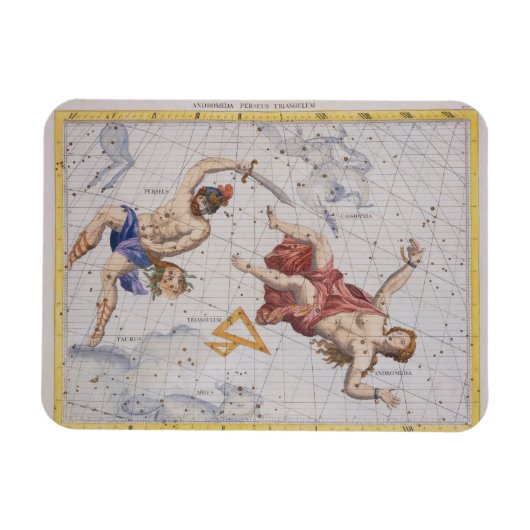 Constellatie van Perseus en Andromeda uit Atla Magneet (Horizontaal)