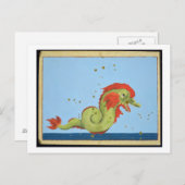 Constellatie van Pisces uit 'Uranometria' door Joh Briefkaart (Voorkant / Achterkant)