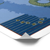 Constellatie van Serpens Caput en Serpens Cauda Poster (Hoek)