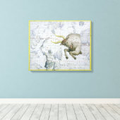 Constellatie van Taurus, bord 2 van 'Atlas Coele' Canvas Afdruk (Insitu (Houten vloer))