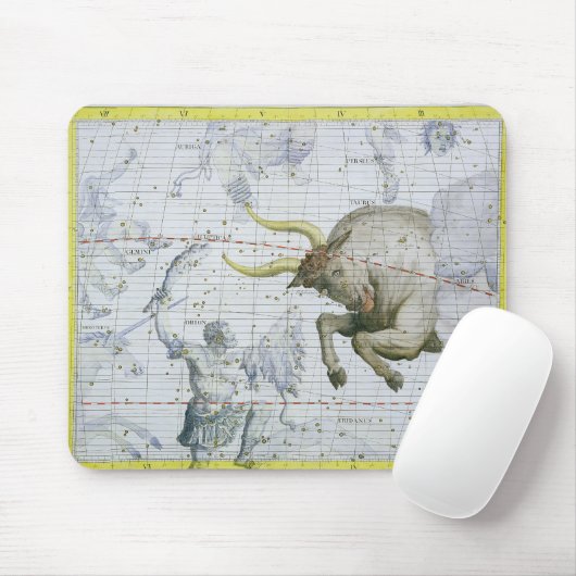 Constellatie van Taurus, bord 2 van 'Atlas Coele' Muismat (Met muis)
