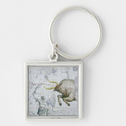 Constellatie van Taurus, bord 2 van 'Atlas Coele' Sleutelhanger (Voorkant)