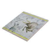 Constellatie van Taurus, bord 2 van 'Atlas Coele' Tegeltje (Zijkant)