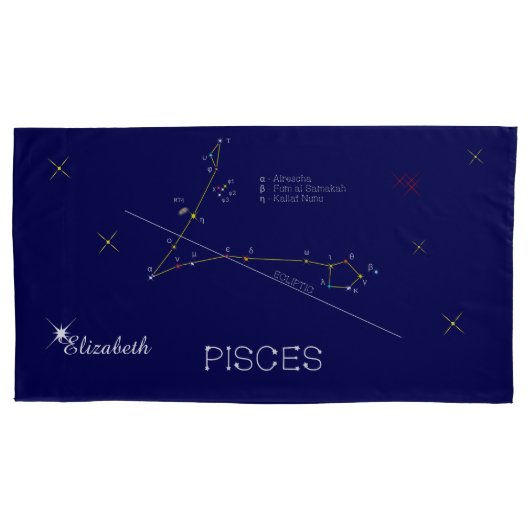 Constellatie Vissen uniek, briljant Kussensloop (Voorkant)