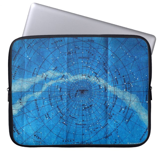  constellatiekaart laptop sleeve (Voorkant)