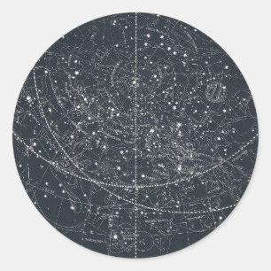  constellatiekaart ronde sticker