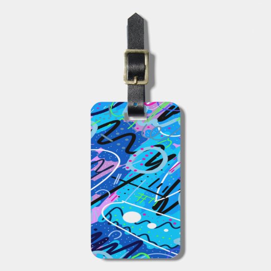 Constellaties Abstracte kunst Bagagelabel (Voorkant verticaal)