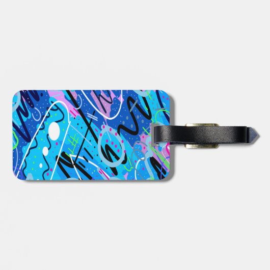 Constellaties Abstracte kunst Bagagelabel (Achterkant horizontaal)