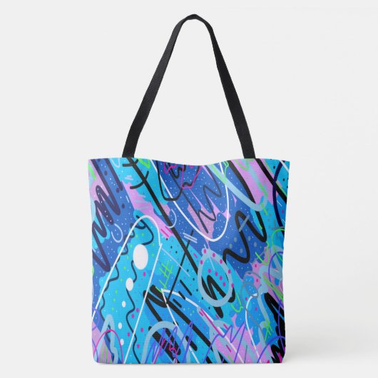 Constellaties Abstracte kunst Tote Bag (Achterkant)