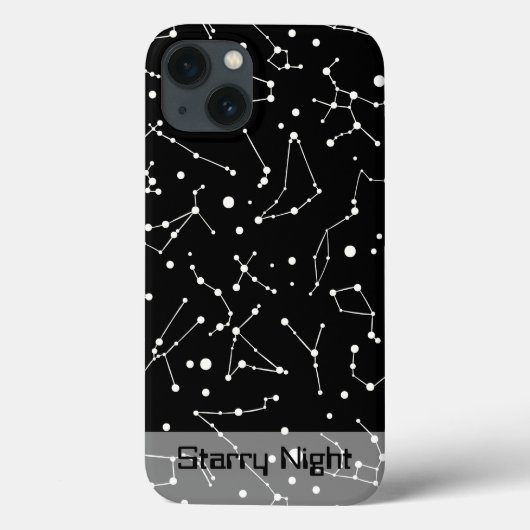 Constellaties in het wit in de zwarte ruimte Case-Mate iPhone case (Achterkant)