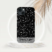 Constellaties in het wit in de zwarte ruimte Case-Mate iPhone case