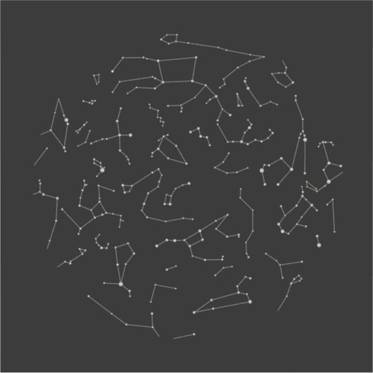 Constellaties op het noordelijk halfrond sticker (Voorkant)