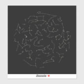 Constellaties op het noordelijk halfrond sticker (Vel)