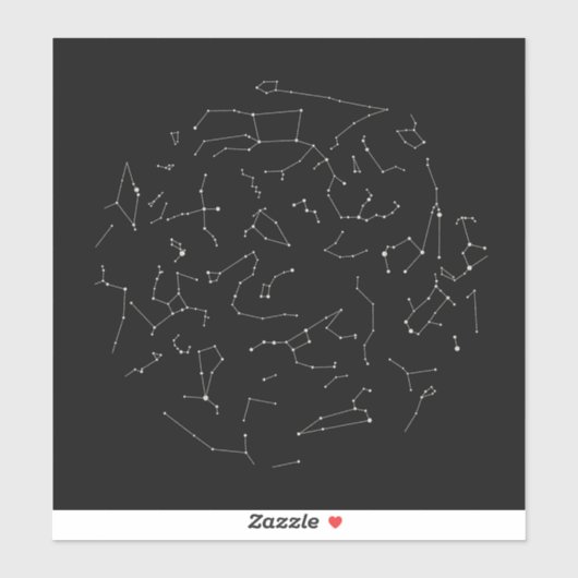 Constellaties op het noordelijk halfrond sticker (Vel)