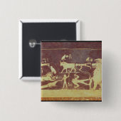 Constellaties van de funeraire kamer vierkante button 5,1 cm (Voorkant /achterkant)