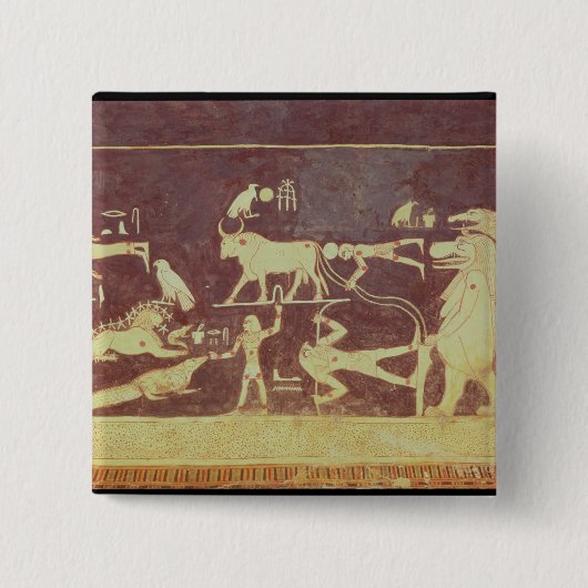 Constellaties van de funeraire kamer vierkante button 5,1 cm (Voorkant)