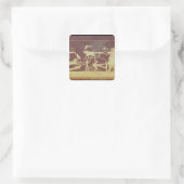 Constellaties van de funeraire kamer vierkante sticker (Tas)