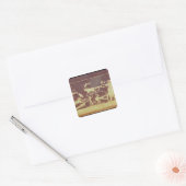 Constellaties van de funeraire kamer vierkante sticker (Envelop)