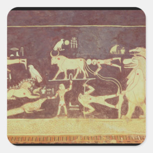 Constellaties van de funeraire kamer vierkante sticker