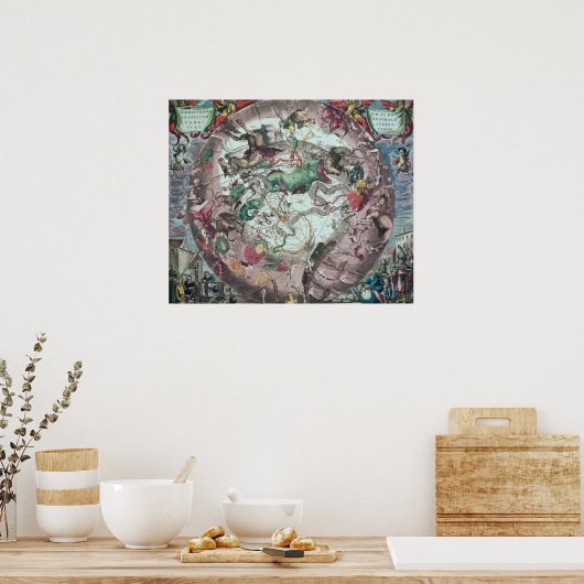 Constellaties van het zuidelijk halfrond poster (Keuken)