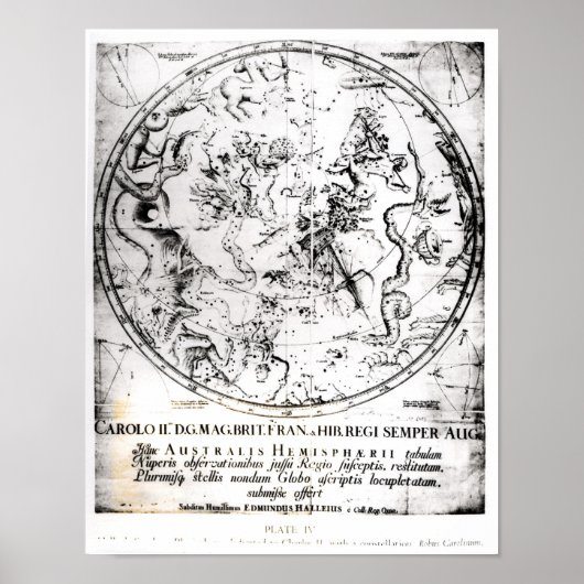 Constellaties van het zuidelijk halfrond poster (Voorkant)